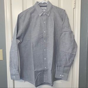 NWT : Amazon Essentials : Men's Regular-Fit Oxford Shirt : Grey : Size L